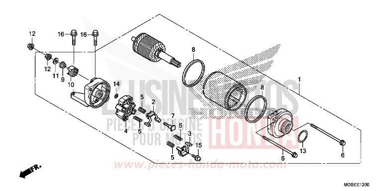 MOTEUR DE DEMARRAGE de NC700S DCT SEAL SILVER METALLIC (NHA14) 2012